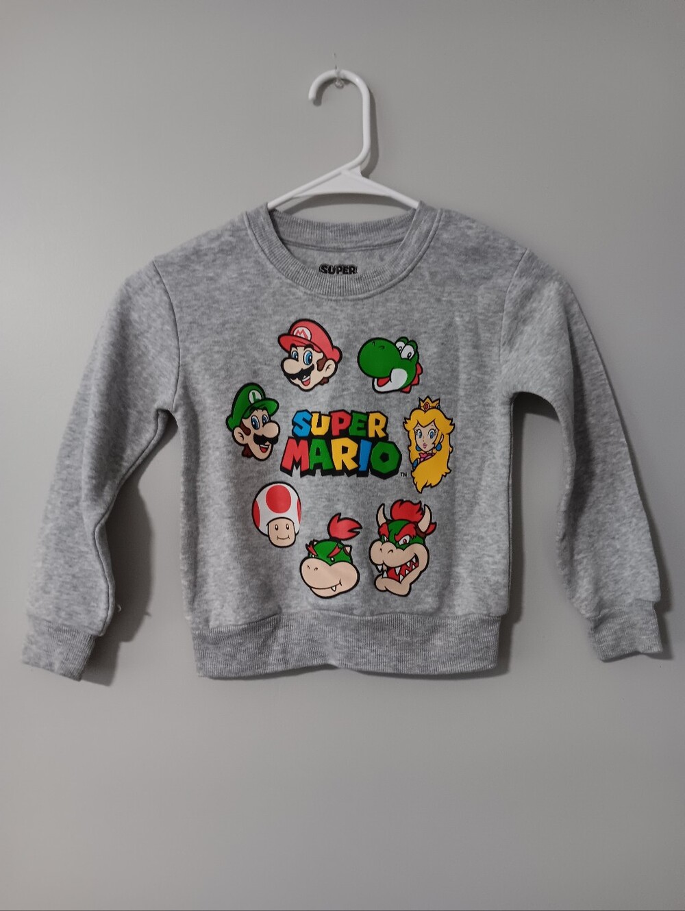 Super Mario Nintendo Grey Graphic Sweatshirt